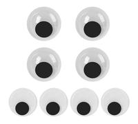 8 piezas de ojos móviles autoadhesivos, grandes redondos de plástico 70 mm y 80 mm, ojos adhesivos blancos y negros para bricolaje, ojos de seguridad para muñecas, scrapbooking y proyectos de