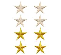 8 Piezas De Parches De Estrellas De Cinco Puntas, Bordado, Para Planchar, De Tela Diy, Apliques, Sellos De Bordado