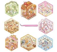 8 piezas de pegatinas 3D, pegatinas para casa DIY, divertidas escenas de pegatinas 3D, para construir tus propias escenas, ropa de habitación, parque de atracciones, tratamiento para adultos, aliviar