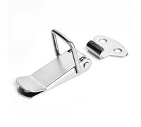 8 piezas de pestillo resorte for gabinetes hardware, cerrojo palanca, acero dulce for puertas corredizas y ventanas simples para Cajón, Gabinete(Silver 1)