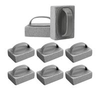 8 piezas de piedra pómez de mano para limpieza de azulejos de piscina, piedra pómez de limpieza de parte superior plana para eliminar manchas, bloque de limpieza de piedras de piscina con mango para