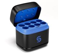 8 Piezas de Pilas AA y Caja de Almacenamiento de batería A A con 8 Compartimentos, Compatible con baterías de Litio y NiMH, diseño de Carga y Integrado, fácil de Transportar (Cargador AA)