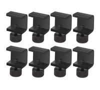 8 Piezas de Plataforma para Impresora 3D con Clip Ajustable para Cama Caliente 3 CR10, Placa de Vidrio Negra