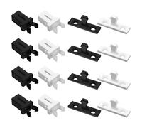 8 Piezas De Prácticas Cerraduras De Puerta Con Interruptor Pulsador, Repuestos Para La Hebilla De La Tapa Del Bote De Basura Y Cerraduras De Plástico Para Botes De Basura.