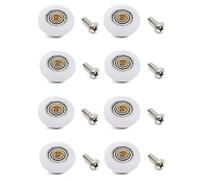 8 piezas de rodillos para puerta de ducha de acero inoxidable de 19 mm de diámetro de rueda Linwnil