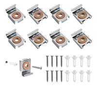 8 Piezas de Soporte de Espejo Muro del Soporte de Espejo para Espejos Pesados Con Pícaros y Tornillos para Vidrio Espejo Pesado Para el Baño y el Espejo de la Habitación