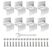 8 piezas de soporte de montaje de panel solar con 16 piezas de tornillo y tuercas Soporte de panel solar Z para Autocaravanas Camiones RV Caravan Barco de Casa Montado Off Grid Techo