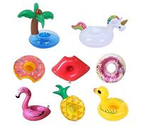 8 piezas de soporte para bebidas para piscina, soporte inflable para bebidas, soporte para globos de cerveza, juguetes de baño para niños, adecuado para piscina de verano, fiesta en la playa