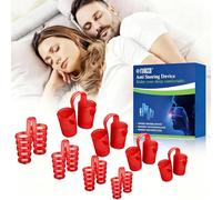 8 Piezas Dilatador Nasal Silicona,Dispositivos Antironquidos,Reutilizable Dilatador Nasal Dispositivos Antironquidos,Ayudar a Dormir Mejor，Rojo claro