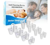 8 Piezas Dilatador Nasal Silicona, Nasal Dispositivos Antironquidos, Reutilizable Antironquidos para Dormir, Solución para Ronquidos Nocturnos, Para Hombre y Mujer Mejora Respiración Nocturna