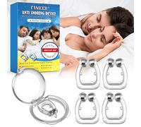 8 Piezas Dilatador Nasal Transparente,clip magnético antironquidos,Dispositivos Anti Ronquidos,Dilatadores Nasales de Silicona Reutilizable,Para Ayudar a Dormir, Mejora la Respiración