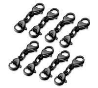 8 piezas doble cierre de langosta conector de doble garra pulsera extensión de collar extensor adecuado para cadenas de joyas abriendo cierres de joyería para hacer tapones cadenas extensión para y