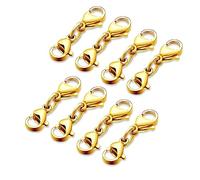 8 piezas doble cierre de langosta conector de doble garra pulsera extensión de collar extensor adecuado para cadenas de joyas abriendo cierres de joyería para hacer tapones cadenas extensión para y