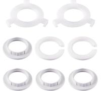 8 Piezas E27 a E14 Convertidor de Anillo de Pantalla de Lámpara, Anilla Reductor de Pantalla de Lámpara de Blancaa, Convertidor de Anillo de Pantalla de Lámpara E14, Adaptador de Arandela de Pantalla