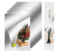 8 Piezas Espejos Autoadhesivos Pared, 10 X 15 Cm Irrompible Espejo AcríLico, Pegatina Flexibles, Cuadrado Pegatinas Pared Sin Vidrio Para DecoracióN del Hogar, Sala de Estar, Baño, Dormitorio