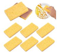 8 Piezas Estropajo Ecologico, Estropajo Cocina Natural, Esponjas para Lavar Platos Doble Cara Muy Absorbentes, Resistentes Al Aceite, Eliminan Eficazmente la Suciedad, la Grasa y Otras Manchas