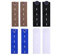 8 Piezas Extensor de Cintura Elástico, Extensor de Cinturón Ajustable, Extensor de Botón Elástico, Se Adapta A Jeans, Pantalones, Pantalones Y Faldas Hombres Y Mujeres - 4 Colores