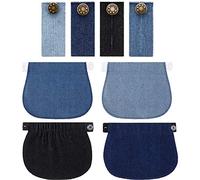 8 Piezas Extensor de Pantalones de Maternidad Extensores de Botón de Pantalón Elástico Extensor de Pretina Ajustable para Embarazo Mujeres Hombres Pantalones Vaqueros
