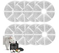 8 Piezas Filtros Fuente Gatos, Filtro Fuente para Gatos para Philips Pet Series de Carbón Activado, Reemplazo de Filtro Bebedero Fuentes, Filtros para Fuentes de Agua Gatos Redondo de Repuesto