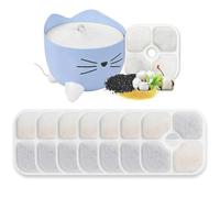 8 Piezas Filtros para Fuente de Gatos Compatibles con Catit Pixi - Repuesto con Carbón Activado y Resina Intercambiadora de Iones para Bebederos de Mascota