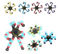 8 Piezas Fingertip Mechanical Top Spinner Fidget Spinner Transformables y Fluorescentes Spinner DIY Fidget Spinner Deformable Creativo Giratorio Portátil Juguete Antiestrés para Adultos, Niños