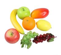 8 Piezas Frutas Artificiales Realistas para Decoración - Limón Plátano Uva Mango Naranja - Adorno Hogar Cocina Boda 8 Unidades