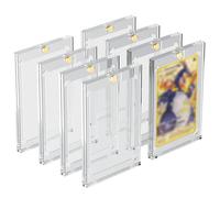 8 Piezas Fundas Cartas Magnéticas 35PT Fundas para Cartas Transparente Toploader Tarjeta Protección UV Magnetic Card Holder Magnéticas Cartas Coleccionables para Magic Foto MTG Deportes Béisbol Fútbol