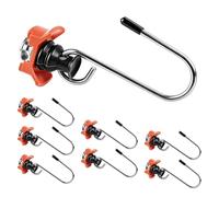 8 Piezas Ganchos para Rieles de Aerolíneas, Rieles de Amarre Cinchas de Amarre, Accesorios para Rieles de Aerolíneas para Colgar Artículos de hasta 50 kg