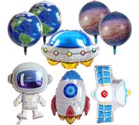 8 Piezas Globos Astronauta, Globo Astronauta Cumpleaños Decoración, XXL Globo Espacio Cumpleaños, globo Helio Espacio, Globos de Cohete Fiesta, para Espacial Temática Fiesta cumpleaños Decoracion