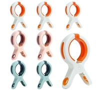 8 Piezas Grandes Pinzas, Pinzas Toalla Playa, Pinzas Ropa Que no Dejan Marca, Pinzas para Ropa con Fuerte Agarre para Tumbonas de Playa, Ropa de Cama, Sillas de Piscina