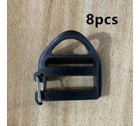 8 piezas Hebilla ajustable para mochila, hebilla de rápida negra para correa de mochila, cinta de eslinga para exteriores, hebilla resistente, accesorios de herrajes para bricolaje