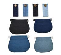 8 Piezas Hebilla De Extensión De Pantalones De Maternidad, Extensión De Botón De Pantalón, Botón De Extensión De Cintura Ajustable, Hebilla De Extensión De Pantalón Elástico