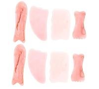 8 Piezas herramienta de raspado de piedra herramienta facial tablero de raspado portátil tablero guasha de mano tabla de masaje de acupuntura manual tablero de masaje raspador