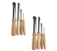 8 Piezas Herramientas para Perforar Cerámica y Cortador Circular | Madera y Metal, Acabado Pulido, Forma Media Luna y Círculo, para Escultores Principiantes y Profesionales