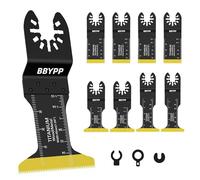 8 Piezas Hojas de Sierra Oscilante de Titanio, Cuchillas Multiherramienta para Metal, Clavos, Tornillos, Madera, Plástico, Hojas de Kits de Cuchillas Multiherramienta