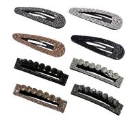 8 Piezas Horquillas Para El Cabello Con Diamantes De Imitación, Horquillas Para El Cabello Con Diamantes Para Mujer, Horquillas Para El Cabello De Metal Con Broches