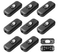 8 piezas interruptor intermedio, 6A 250V cable interruptor dispositivo con botón de cable de 2 y 3 polos, nterruptor lámpara para lámpara de mesa, lámpara de noche todo tipo de lámparas eléctricas