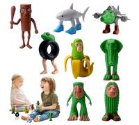 8 Piezas Italiano Brainrot Animales Juguetes Figuras, Tung Tung Tung Sahur, Tralalero Tralala, Figuras Decorativas 3D con Tung Tung Tung Sahur, Figures de Acción para Niños, Adultos (8 Piezas)