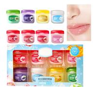 8 Piezas Juego de Bálsamos Labiales, Lip Therapy Balm, Set de Regalo de Mascarilla de Labios Hidratantes, Hydrating Lip Balm de Día y de Noche, Cuidado de Labios Nutritivo e Hidratante