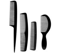 8 Piezas Juego de Peines de Plástico para Cortar el Pelo Negro | Punta, Plano Pequeño, Mango y Plano Grande, para Seccionar y Uso en Casa o Barbería