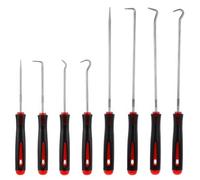8 Piezas Juego de Púas y Ganchos, 24/16.5 cm Juego de Ganzúas y Ganchos de Precisión, Genérico Extractor de Anillo Tórico, Gancho de Selección de Precisión para Quitar Mangueras y Juntas, Caucho