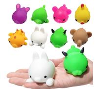 8 Piezas Jumbo Animales Mochi Squishy, Juguetes Sensoriales Descomprimidos,Regalos de cumpleaños para niños,Premios de Clase,Goody Bag Filler,Party Favor.