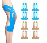 8 Piezas Kinesiotape para Rodilla, PreCut Kinesiotapes,Venda Neuromuscular Adhesiva, Para el Dolor de Rodilla Rayas,Impermeable y Elástico Cintas Kinesiologicas para Rodillas,Hombros,Tobillos &Muñecas