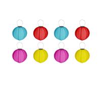 8 Piezas LED Solar Farolillo Ø 20cm Deco Jardín Pantalla Bola Linterna Colorido