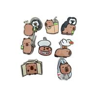 8 piezas lindo Capibara acrílico PP clips divertido animal decoración clips para notas, fotos, documentos, sobres para estudiantes, Oficina