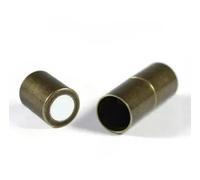 8 piezas/lote de cierres magnéticos de cobre cilíndricos de metal, cierres de hebilla magnéticos fuertes para la fabricación de joyas, collares, pulseras y conectores