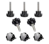8 Piezas M6 Perilla de Sujecion, M6 x 40mm Rosca de Estrella Tornillo, Tornillo de Sujeción de Rosca, Cabeza Perilla de Estrella de Mango Moleteado Roscado Macho, para Máquina, Equipamiento