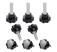 8 Piezas M8 Perilla de Sujecion, M8 x 40mm Rosca de Estrella Tornillo, Tornillo de Sujeción de Rosca, Cabeza Perilla de Estrella de Mango Moleteado Roscado Macho, para Máquina, Equipamiento