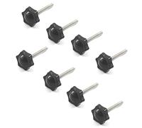 8 piezas M8x50mm rosca de acero inoxidable repuesto estrella mano perilla apriete tornillo pulgar mano apriete tornillo de la perilla de apriete