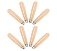 8 Piezas Mango de Lima de Madera Beige Diámetro Interior de 3 MM | Acabado Liso sin Astillas, Ajuste, Agarre Ergonómico, para Metalurgia y Bricolaje en Taller